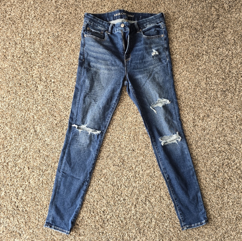American Eagle ripped high waisted jeggings